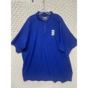 Brooklyn Dodgers New Era Windbreaker Men's 2XL Blue Short Sleeve 1/4 Zip Jacket